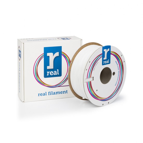 REAL PETG 3D Printer Filament - White – spool of 1Kg - 1.75mm (REFPETGSWHITE1000MM175)
