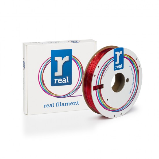 REAL PETG 3D Printer Filament - Translucent Red - spool of 0.5Kg - 1.75mm (REFPETGTRED500MM175)