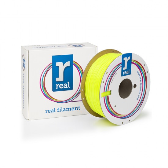 REAL PETG 3D Printer Filament - Translucent Yellow - spool of 1Kg - 1.75mm (REALPETGYELLOW1000MM175)