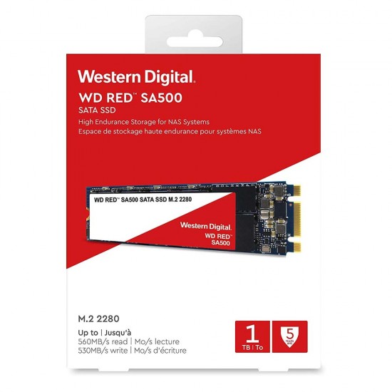 Western Digital Δίσκος SSD SA500 1TB RED NAS M.2  (WDS100T1R0B)