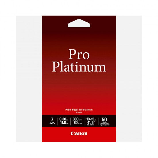 Canon Φωτογραφικό Χαρτί PT-101 Pro Platinum A6 10x15cm 300gr 50sheets (2768B014) (CAN-PT101A6)