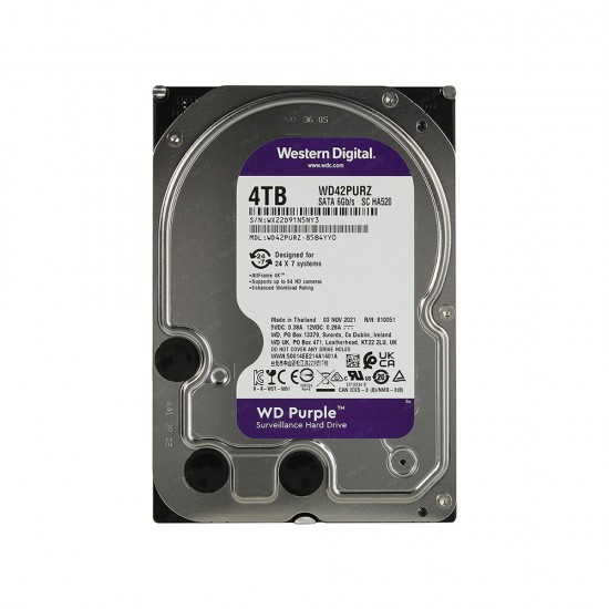 Western Digital Εσωτερικός Σκληρός Δίσκος 4 TB (Purple 3.5") (WD42PURZ)