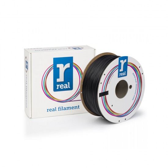 REAL ABS Plus 3D Printer Filament - Black - spool of 1Kg - 1.75mm (REFABSPLUSBLACK1000MM175)