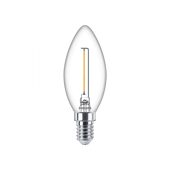 Philips E14 LED Warm White Filament Candle Bulb.1.4W (15W) (LPH02423) (PHILPH02423)