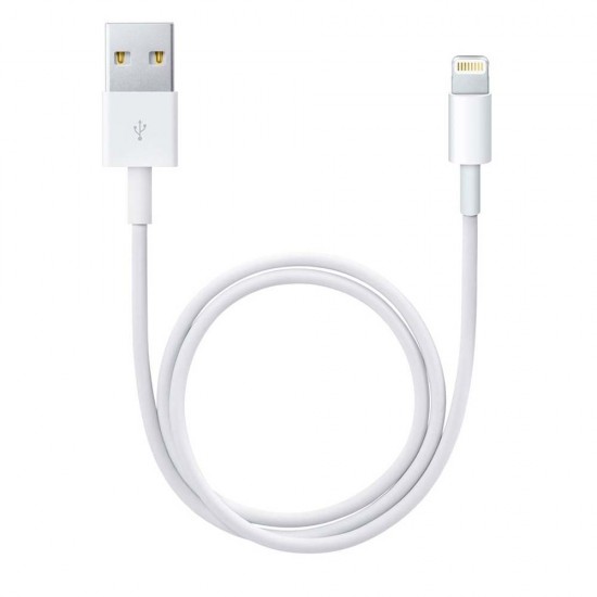 Apple Καλώδιο Σύνδεσης Lightining-USB Λευκό 1m (MD818ZM/A) (APPMD818ZM/A)