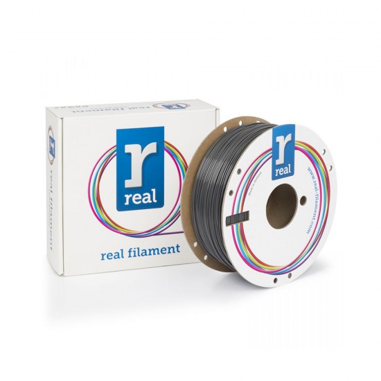 REAL PETG 3D Printer Filament - Gray - spool of 1Kg - 2.85mm (REFPETGRGRAY1000MM175)