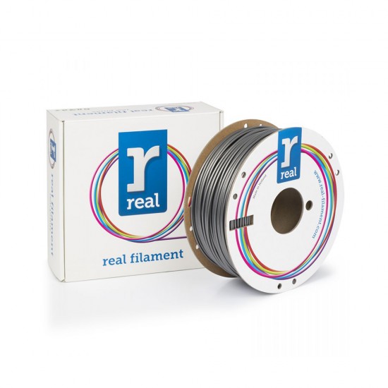REAL PETG 3D Printer Filament -Silver- spool of 1Kg - 2.85mm (REFPETGRSILVER1000MM285)