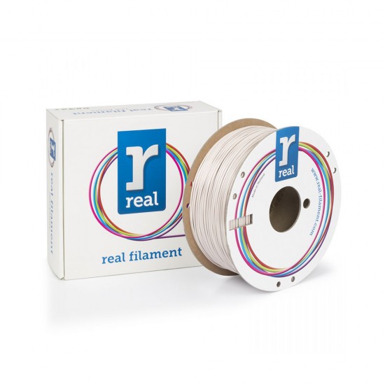 REAL PETG 3D Printer Filament -White - spool of 1Kg -1.75mm (REFPETGRWHITE1000MM175)