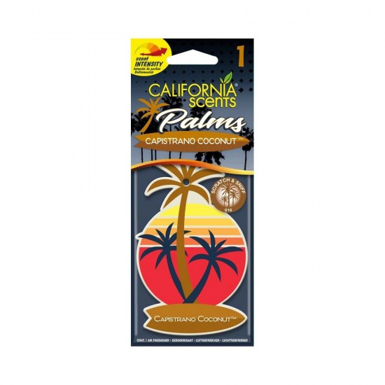 California Scents Κρεμαστό Αρωματικό Αυτοκινήτου Hang Out Palms Capistrano Coconut (HO-1216) (CALSHO-1216)
