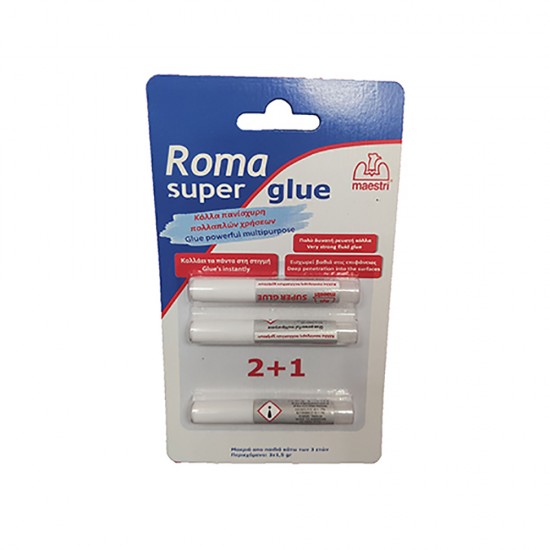 Roma Κόλλα Στιγμής Super Glue 2+1 1.5gr (1197003) (ROM1197003)
