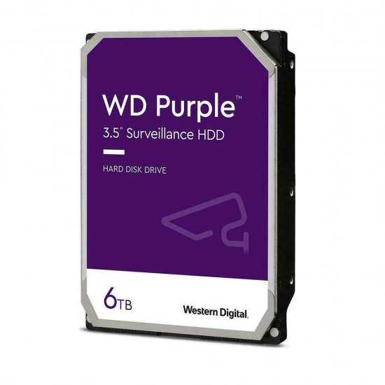 Western Digital Surveillance Hard Drive 6TB 256 MB Cache (Purple 3.5") (WD63PURZ)