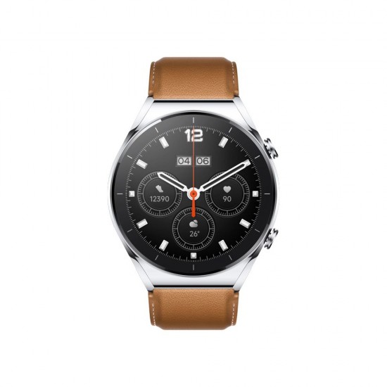 Xiaomi Watch S1 Stainless Steel 46mm Αδιάβροχο με Παλμογράφο (Silver / Brown Leather Strap) (BHR5560GL) (XIABHR5560GL)