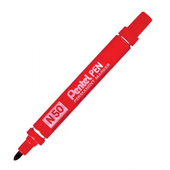 Pentel N50 Permament Marker Red (N50-BE) (PENN50-BE)