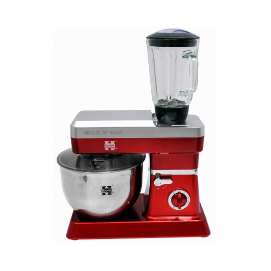 Herzberg HG-5065 Stand Mixer 1800W with Stainless Mixing Bowl 6.5lt Red (5065RD) (HEZ5065RD)
