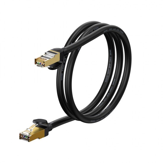 Baseus U/UTP Cat.7 Καλώδιο Δικτύου Ethernet 1m Μαύρο (WKJS010101 (BASWKJS010101)