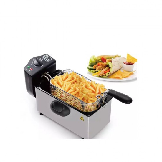 Royalty Line Deep Fryer with Removable Basket Silver (EFT-2000) (ROYEFT2000)