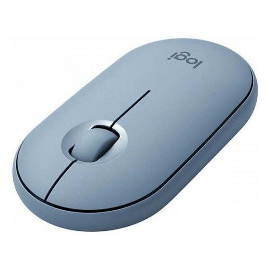 Logitech M350 Pebble Mouse Blue Grey Wireless (910-005719) (LOGM350BLGY)