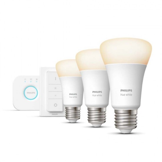 Philips  Hue Smart Lamp E27 White 1100lm Starter Kit (929002469204) (PHI929002469204)