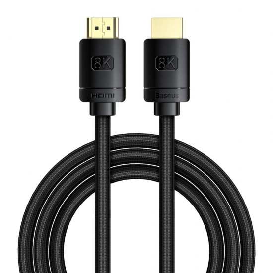 Baseus HDMI 2.1 Braided Cable HDMI male - HDMI male 2m Black (CAKGQ-K01) (BASCAKGQ-K01)