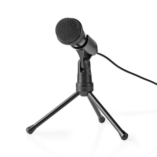 Nedis Wired Microphone Off με Καρφί 3.5mm (MICTJ100BK) (NEDMICTJ100BK)