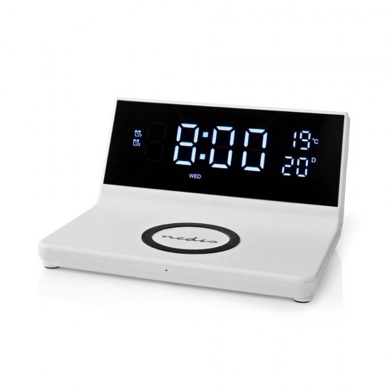 Nedis Ψηφιακό Ρολόι Επιτραπέζιο με Ξυπνητήρι (WCACQ20WT) (NEDWCACQ20WT)