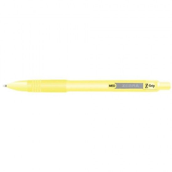 Zebra Στυλό Ballpoint Pastel Yellow 1.0mm με Μπλε Μελάνι Z-Grip Smooth (ZB-91805) (ZEB91805)