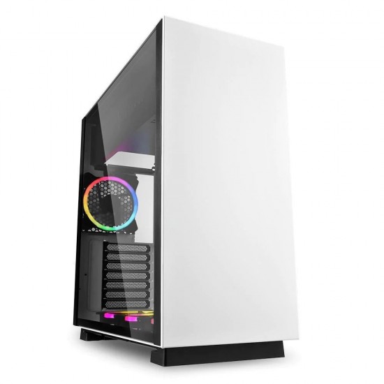 Sharkoon Pure Steel RGB Gaming Midi Tower Κουτί Υπολογιστή με Πλαϊνό Παράθυρο Λευκό (PURESTEELWHITERGB) (SHRPURESTEELWHITERGB)