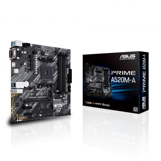 Asus PRIME A520M-A II/CSM Motherboard Micro ATX με AMD AM4 Socket (90MB17H0-M0EAYC) (ASU90MB17H0-M0EAYC)