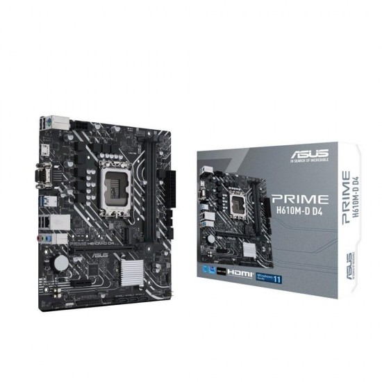 Asus Prime H610M-D D4 Motherboard Micro ATX με Intel 1700 Socket (90MB1A00-M0EAY0) (ASU90MB1A00-M0EAY0)