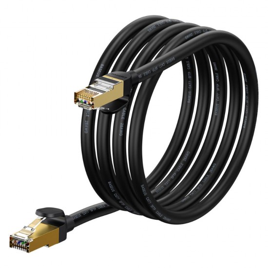 Baseus U/UTP Cat.7 Καλώδιο Δικτύου Ethernet 2m Black (WKJS010301) (BASWKJS010301)