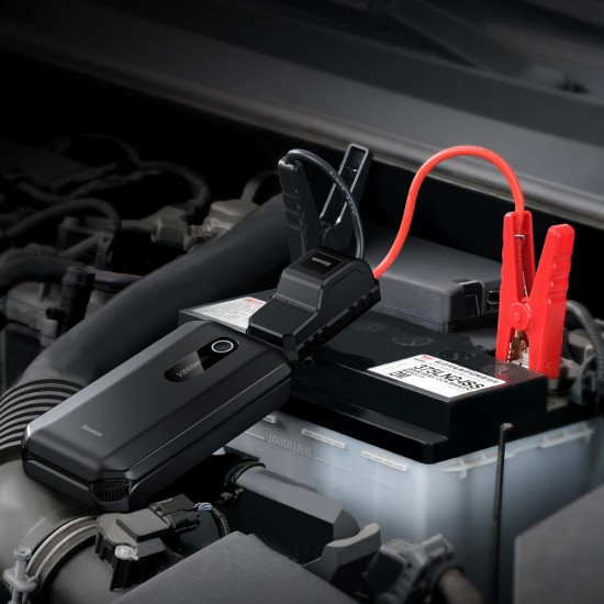 Baseus Super Energy Air Φορητός Φορτιστής Μπαταρίας Αυτοκινήτου με USB / Φακό / Power Bank (CGNL020101) (BASCGNL020101)