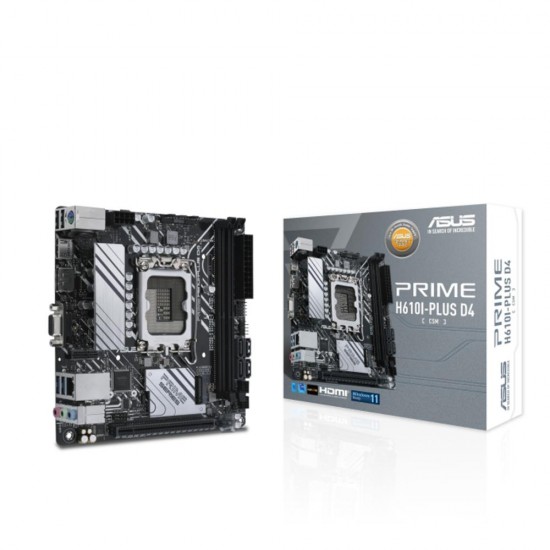 Asus Prime H610I-PLUS D4 Motherboard Mini ITX με Intel 1700 Socket (90MB1B20-M0EAYC) (ASU90MB1B20-M0EAYC)
