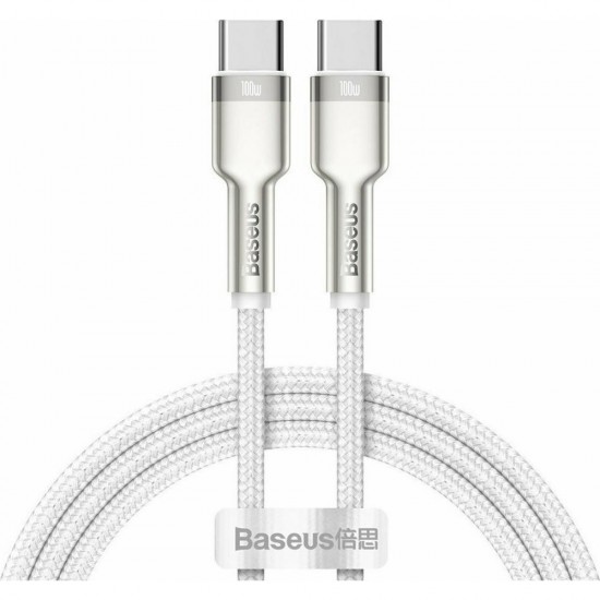Baseus Cable USB-C To USB-C Cafule, 100w, 1m White (CATJK-C02) (BASCATJK-C02)