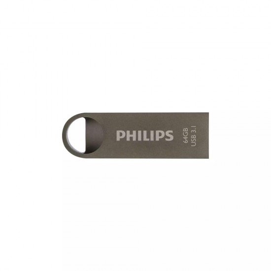 Philips Moon 64GB USB 3.1 Stick Ασημί (FM64FD165B/00) (PHIFM64FD165B-00)