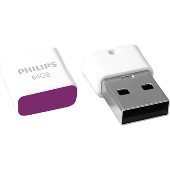 Philips Pico 64GB USB 2.0 Purple (FM64FD85B/00) (PHIFM64FD85B-00)