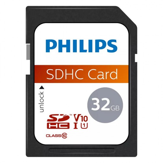 Philips SDHC 32GB Class 10 U1 V10 UHS-I (FM32SD45B/00) (PHIFM32SD45B-00)