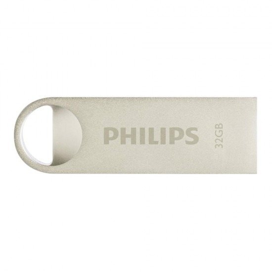 Philips Moon 32GB USB 2.0 Stick Ασημί (FM32FD160B/00) (PHIFM32FD160B-00)