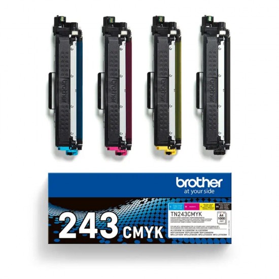 Brother Multipack Toner Laser Εκτυπωτή Μαύρο/Κίτρινο/Κυανό/Ματζέντα 4τμχ (TN243CMYK) (BROTN243CMYK)
