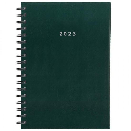 Ημερήσιο Ημερολόγιο 2023 Μεσαίο Σπιράλ 14x21 BASIC NEXT Πράσινο