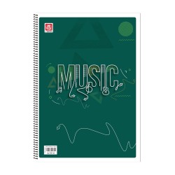 Τετράδιο Μουσικής Α4 Σπιράλ Πεντάγραμμο 40φ.
