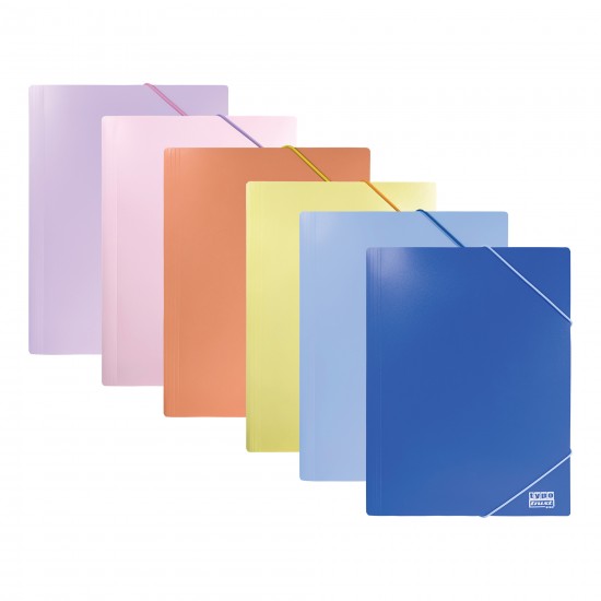 Double Ντοσιέ λάστιχο ΠΑΣΤΕΛ 25x35